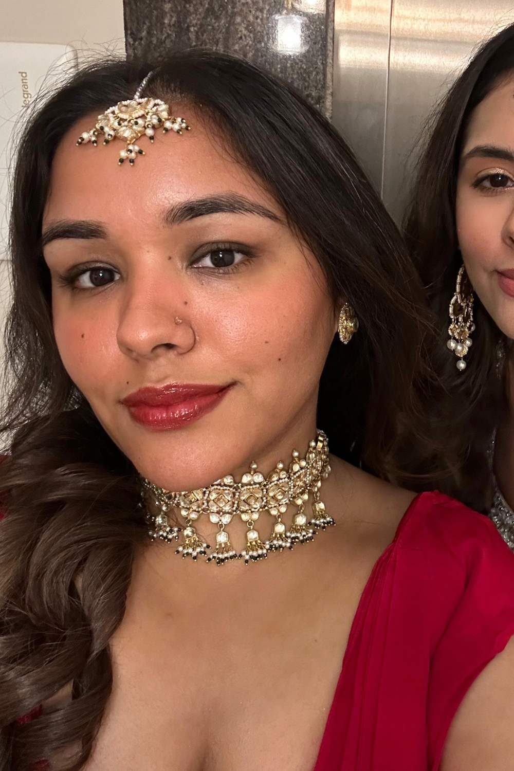 BRIDAL CHAUKI POLKI CHOKER SET WITH STUDS