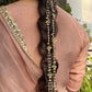 POLKI MOTI HAIR CHAIN- GREEN & WHITE