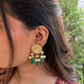 POLKI CARVED STONES STUDS