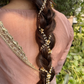 POLKI MOTI HAIR CHAIN- GREEN & WHITE
