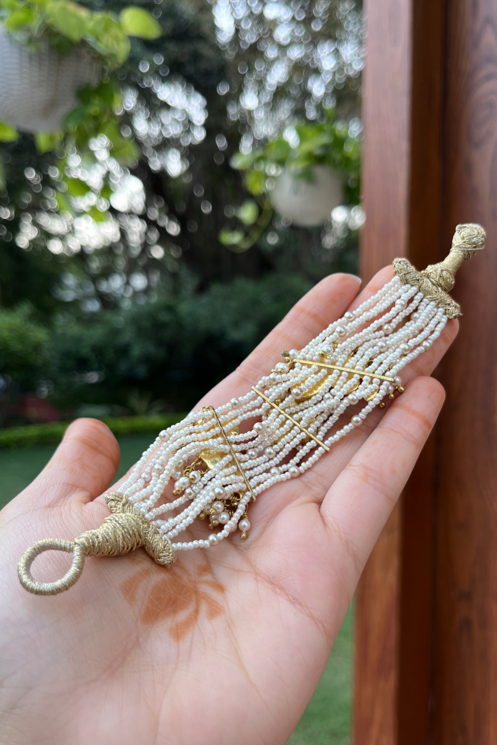 KUNDANKARI FISH POCHI BRACELET