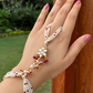 FLOWER KUNDAN MAROON HATHPHOOL