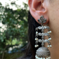 OXIDISED CURATED JHUMKIS