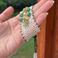 GREEN CHEED JAALI PONCHI BRACELET