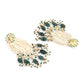 PASSA AHMEDABADI EARRINGS- FOREST GREEN