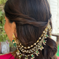 WHITE GREEN POLKI BRIDAL KAANCHAIN PAIR (only kaanchain)