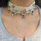 SILVER POLKI BIRD JAALI CHOKER