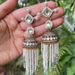 DIAMANTÉ SAGE TASSEL JHUMKIS