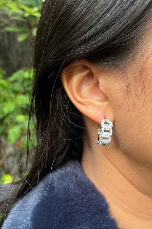 SILVER LADDER HOOPS