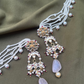 ROSE QUARTZ DANGLERS WITH KAANCHAIN