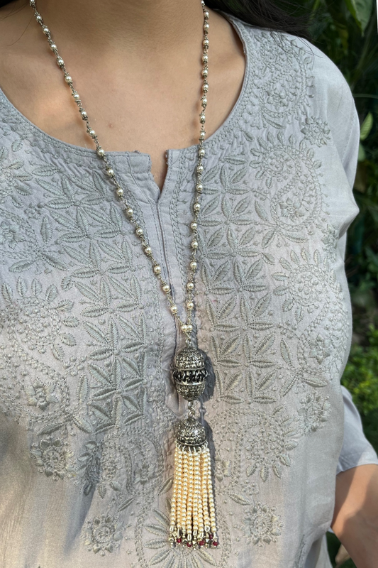 DHOLKI TASSEL NECKLACE