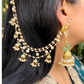 POLKI FIGURE JHUMKAS- SAGE GREEN