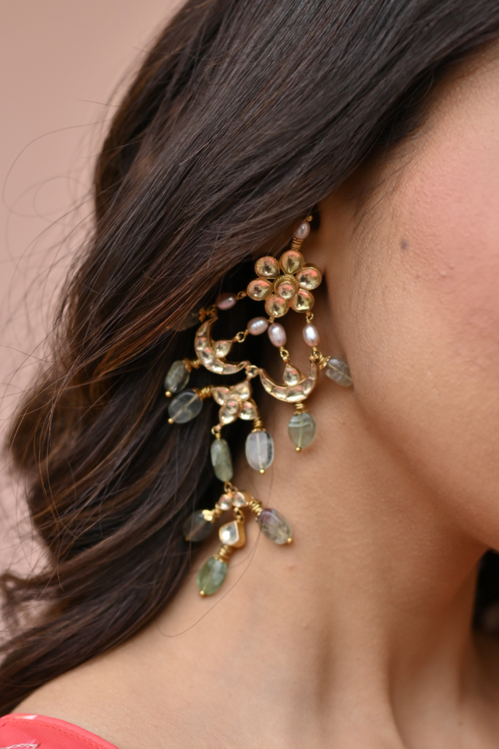 MOR PANKHI EARRINGS- GREEN