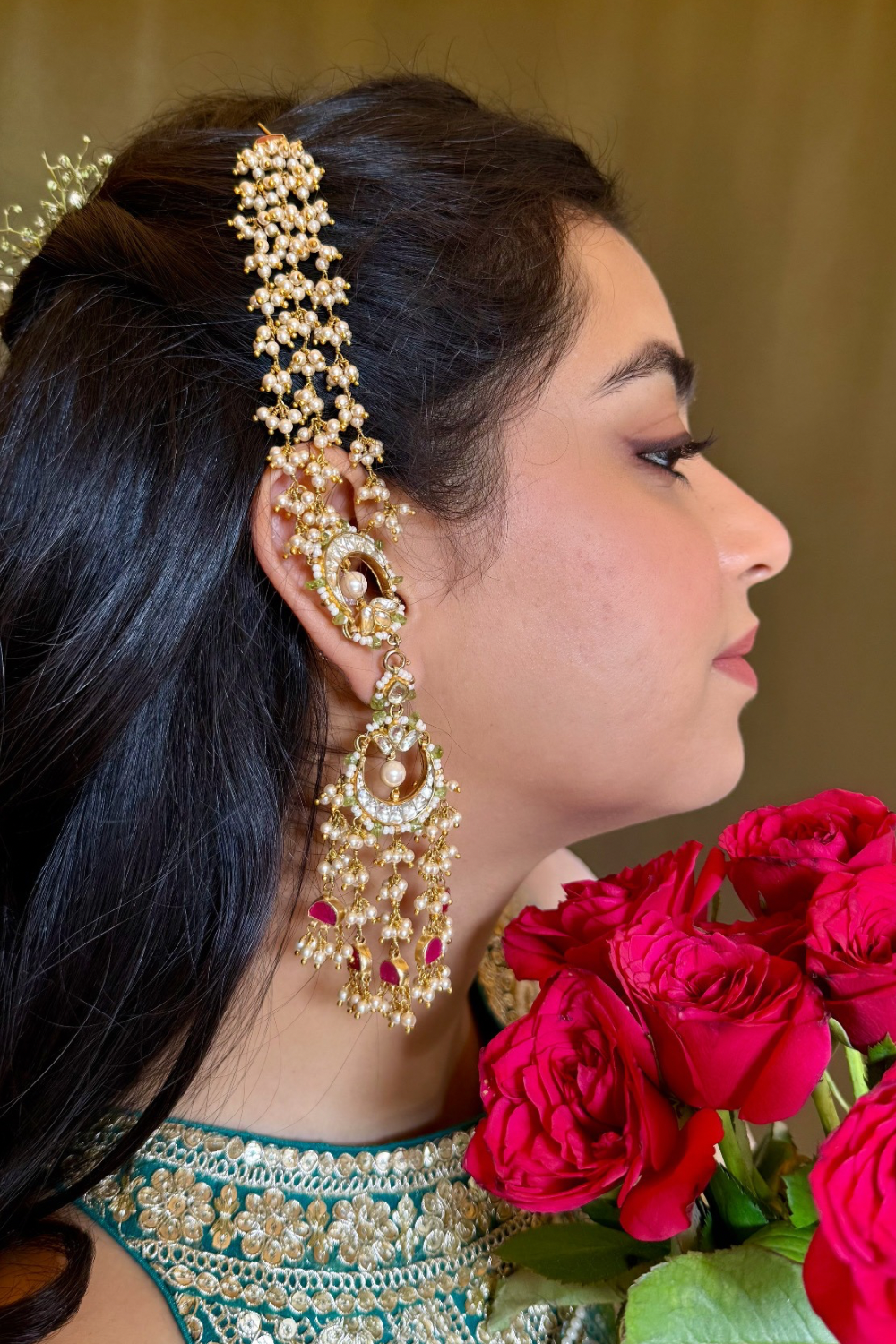VERSATILE BRIDAL MOGRA EARRINGS
