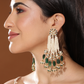 PASSA AHMEDABADI EARRINGS- FOREST GREEN