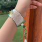 GREEN CHEED JAALI PONCHI BRACELET