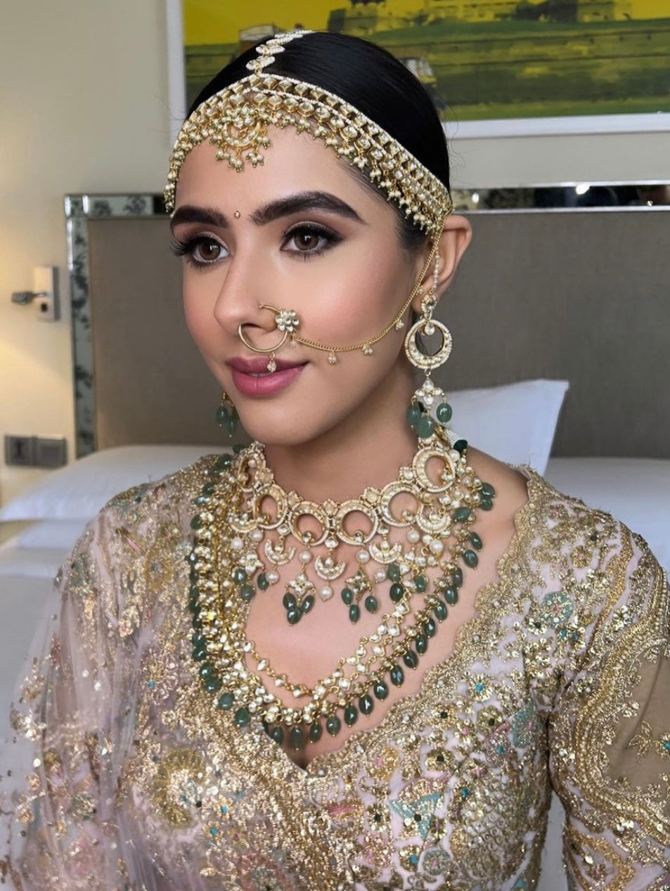 BRIDAL WEDDING JEWELLERY SET- CHOKER, NECKLACE & EARRINGS