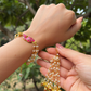 PINK MOR RAKHI BHABHI GHUNGAROO LUMBA BRACELET