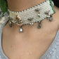 SILVER POLKI BIRD JAALI CHOKER