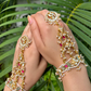 BRIDAL HATHPHOOL PAIR WITH DETACHABLE RINGS AND BRACELETS