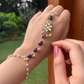 POLKI FLOWER PEARL CHAIN PURPLE HATHPHOOL (SINGLE)