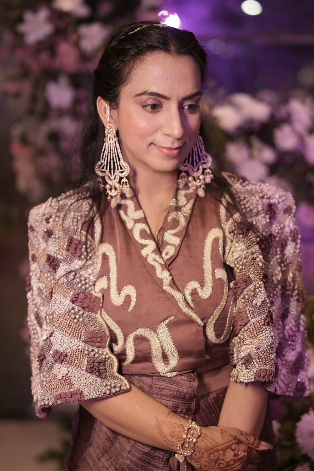 CHANDRIKA JHOOMAR EARRINGS - PINK
