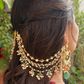 WHITE GREEN POLKI BRIDAL KAANCHAIN PAIR (only kaanchain)