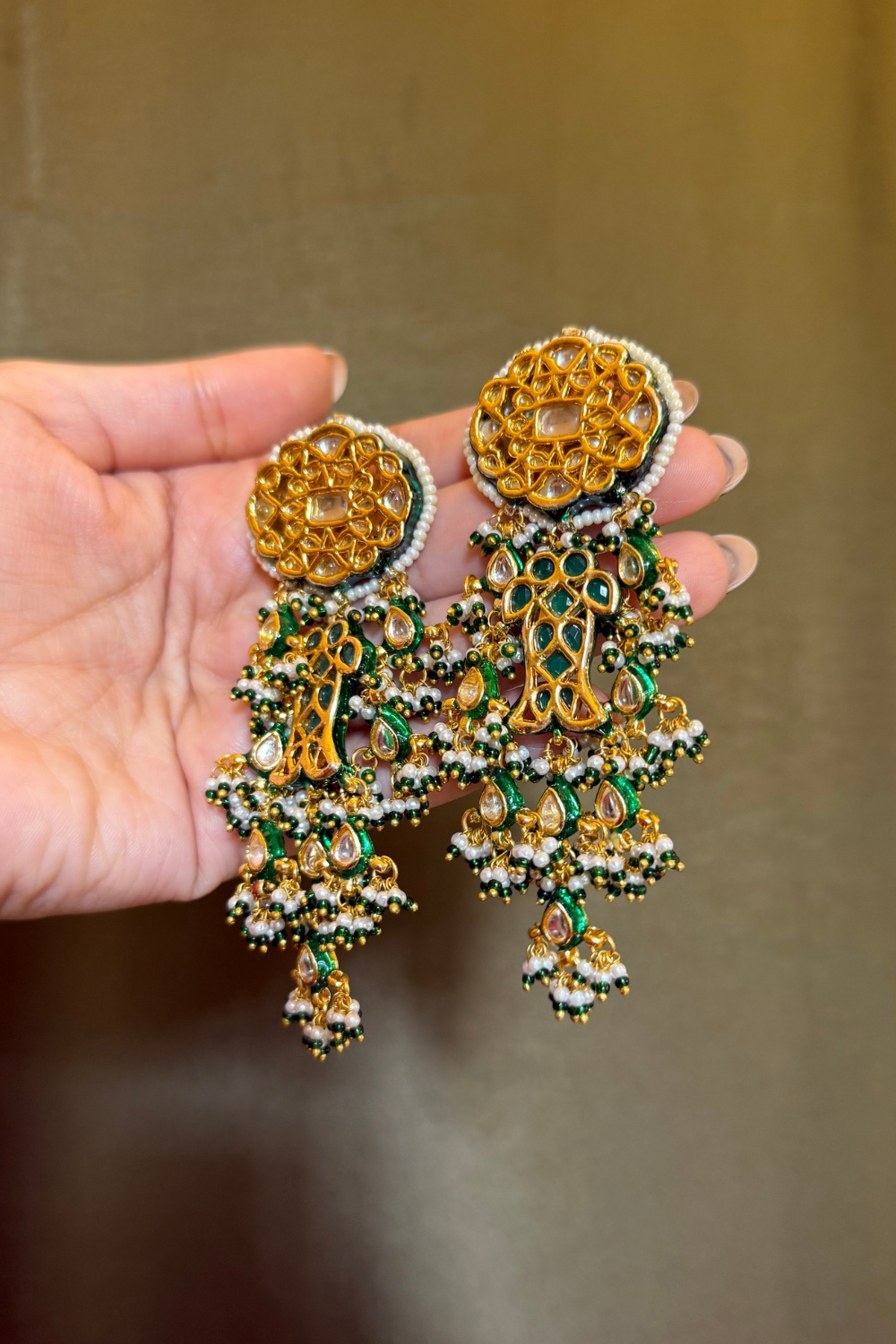 KUNDAN JHALLAR EARRINGS