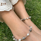 CARVED BEADS PEARL ANKLETS (PAIR)