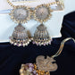 AMALKA JADES JHUMKAS & PANKHI MANGTIKA SET