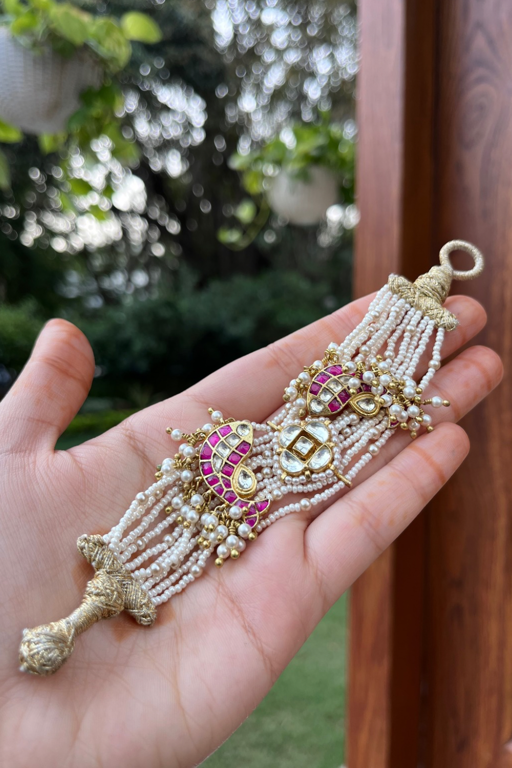 KUNDANKARI FISH POCHI BRACELET