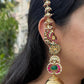 PINK FISH SHAHARA TRIDHANI JHUMKAS (detachable kaanchain & jhumkas)