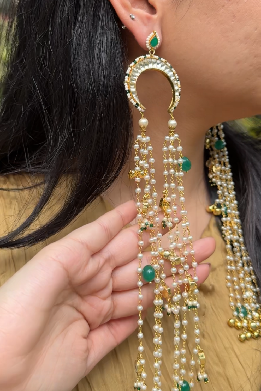 CHAND GHUNGAROO LONG CHAIN DANGLERS