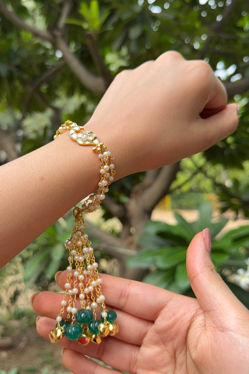 MOR RAKHI BHABHI LUMBA BRACELET- GREEN MELONS