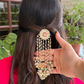 ROUND POLKI WATERFALL HAIR ACCESSORY