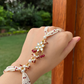 FLOWER KUNDAN MAROON HATHPHOOL