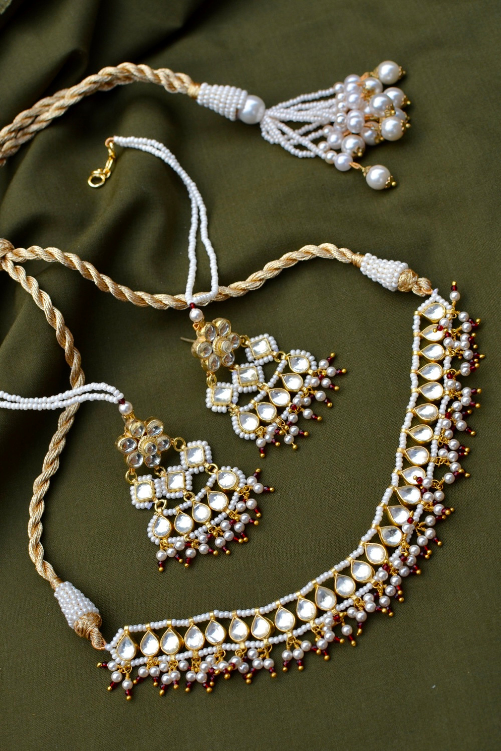 MOGRA NECKLACE SET WITH EARRINGS