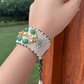 GREEN CHEED JAALI PONCHI BRACELET