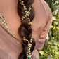 POLKI MOTI HAIR CHAIN- GREEN & WHITE