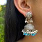 TURQUOISE JHUMKIS