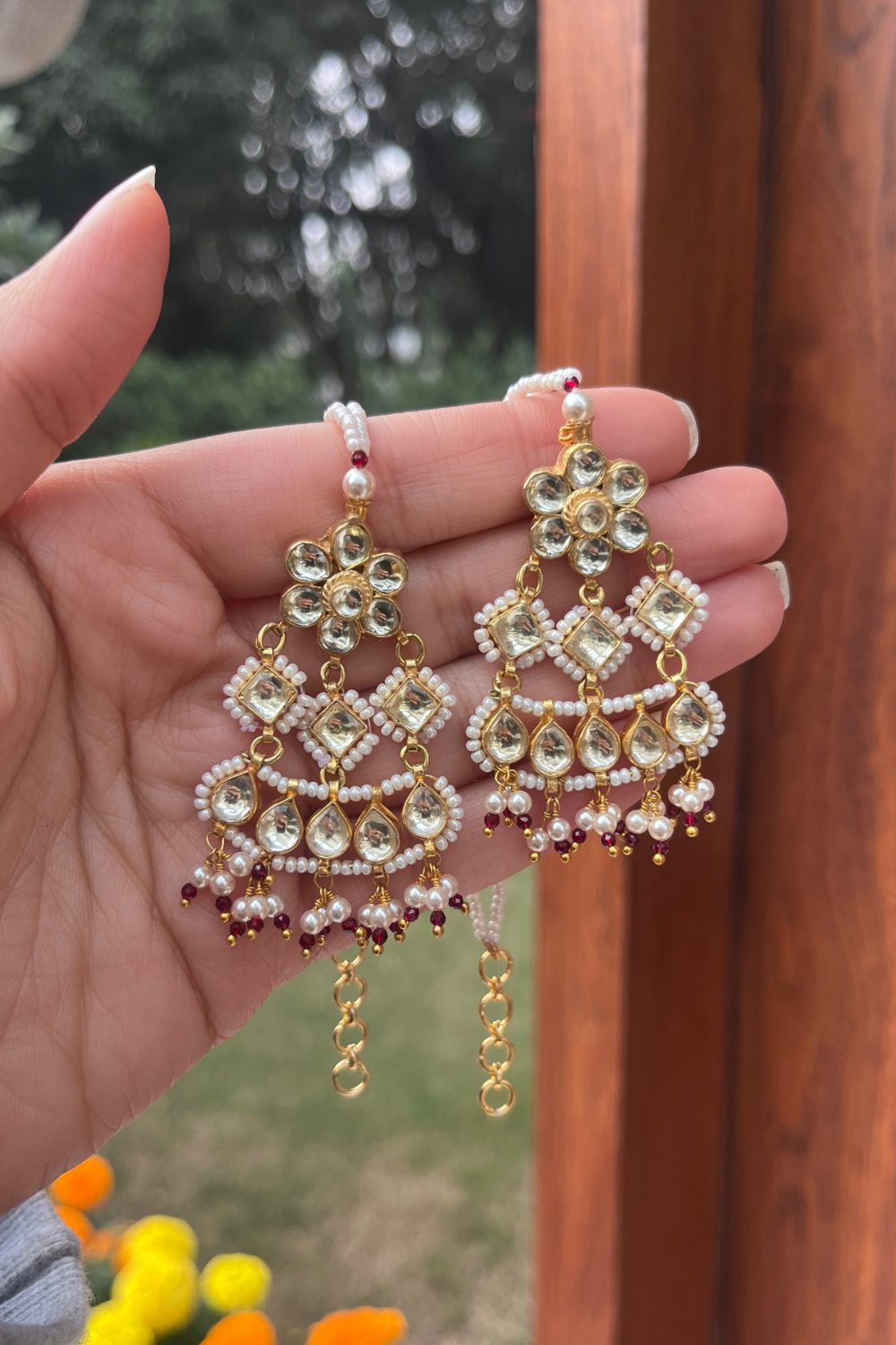 MOGRA KUNDAN NECKLACE, EARRINGS & MANGTIKA SET