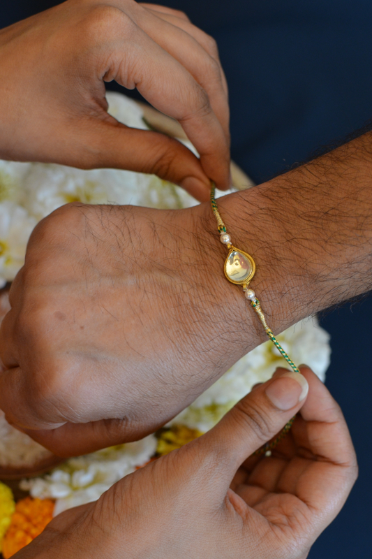 BHAIYA POLKI RAKHI- GREEN