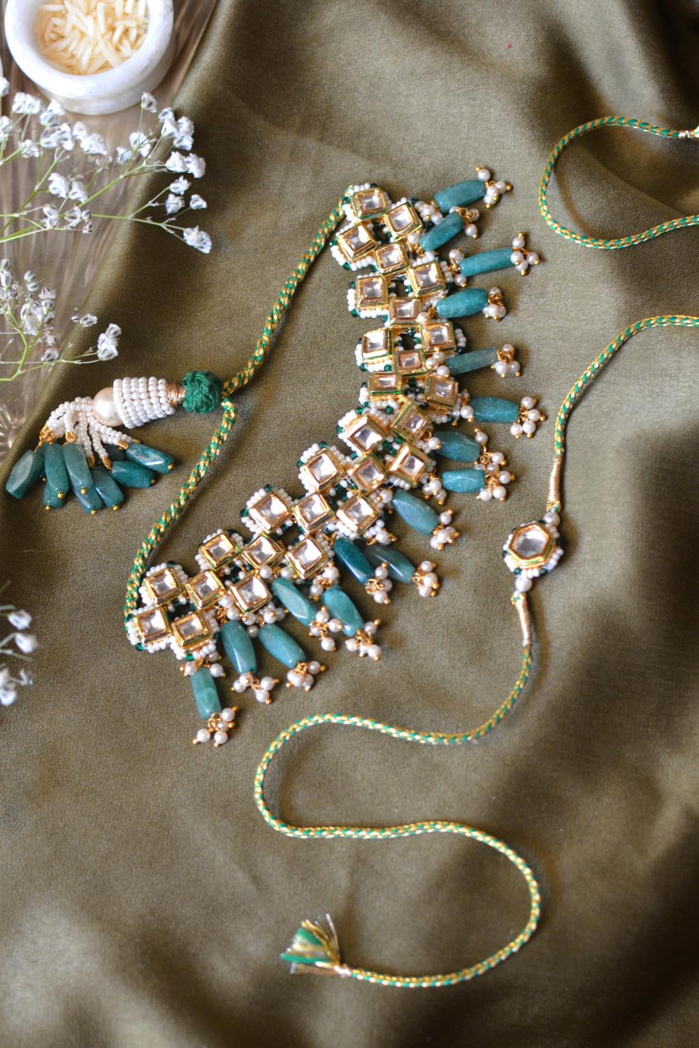 SQUARE POCHI BRACELET BHABHI LUMBA & BHAIYA RAKHI SET