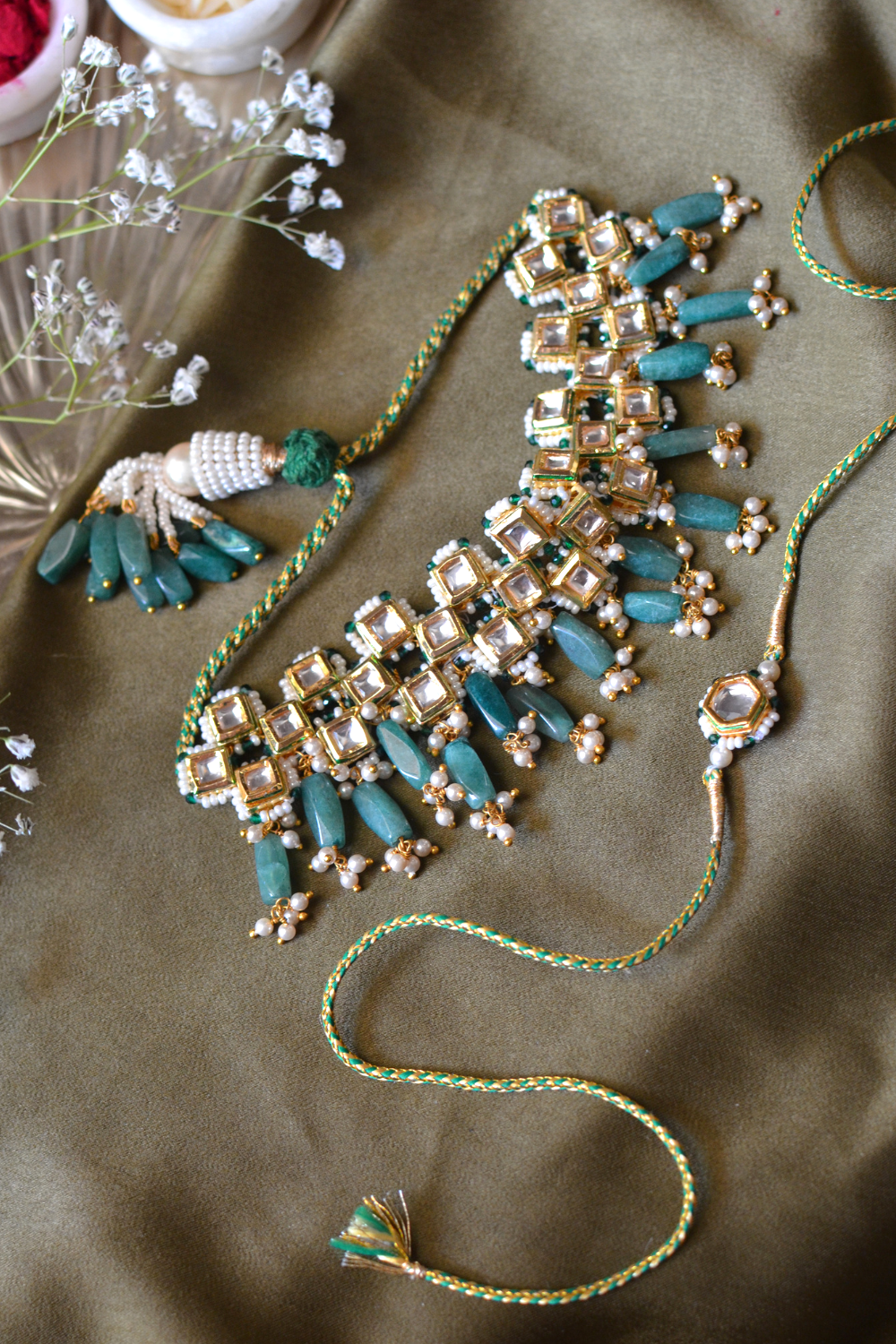 SQUARE POCHI BRACELET BHABHI LUMBA & BHAIYA RAKHI SET