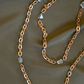 CHUNKY AQUAMARINE CHAIN NECKLACE