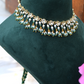 KUNDANKARI JHALLAR NECKLACE- GREEN