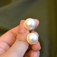 ROSE GOLD PEARL CLIP ON STUDS