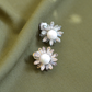 SILVER CLIP-ON PEARL STUDS