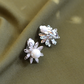 SILVER CLIP-ON PEARL STUDS