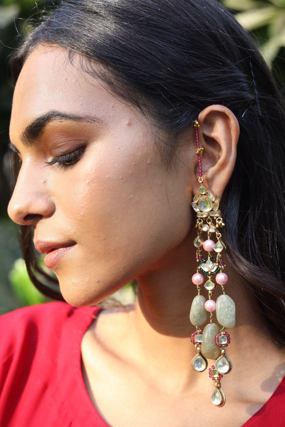 SHOULDER GRAZING TARBOOZI EARRINGS